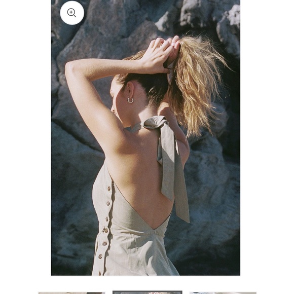 NWOT Wueste Kaili Linen Mini Dress Pinstripe - Picture 6 of 7